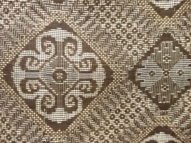 JAPANESE KIMONO / ANTIQUE DORO OSHIMA TSUMUGI HAORI (RYUGō)